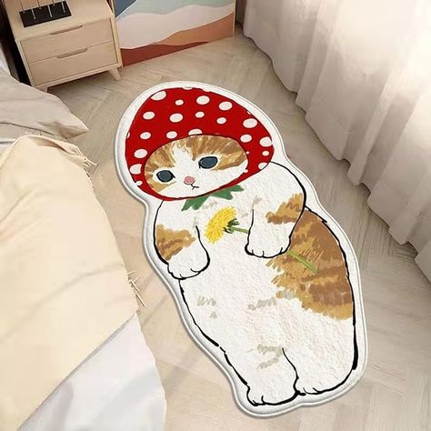 Amazon.com: Cartoon Cat Rug for Bedroom Living Room Play Room Carpet Cute Area Rugs Fluffy Animal Print Bath Mat Home Decor Floor Mat (Color : AD, Size : 23x35in) : Home & Kitchen Cat Carpet, Kawaii Rug, Cow Cat, Cat Rug, Chat Kawaii, Cartoon Kawaii, Purple Bag, Printed Carpet, Craft Printing