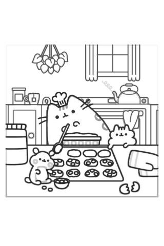 Pusheen The Cat Coloring Pages, Pusheen Cat Coloring Pages, Happy Coloring Pages, Cute Cat Coloring Pages, Pusheen Wallpaper, Pusheen Coloring Pages, Doodles Kawaii, Cat Coloring Pages, Pusheen Cute