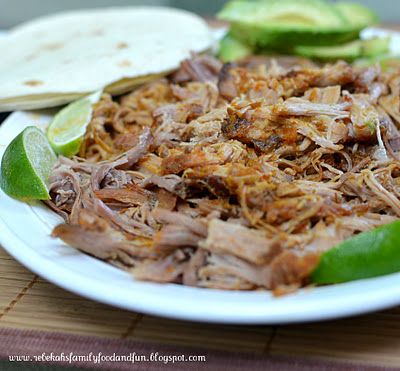 Spicy Pulled Pork {family, food & fun} Crock Pot Carnitas, House Of Yumm, Cabbage Slaw Recipes, Spicy Pulled Pork, Slow Cooker Carnitas, Pork Roast In Oven, Pork Carnitas Slow Cooker, Latin Recipes, Carnitas Recipe