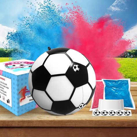 PRICES MAY VARY. ⚽ Vibrant Huge Cloud ⚽ - Make your gender reveal extra special with this exciting soccer ball! The amazing cloud that appears as soon as the ball is kicked, leaves behind a truly magnificent sight. Its vibrant colors and huge cloud will add a spark of joy to your gathering! ⚽ Fun for Gender Reveal Party ⚽ - Kick start the unveiling with a wildly entertaining soccer ball full of mystery. Our soccer ball is the perfect way to make your gender reveal party memorable and fun! ⚽ Easy Clay Activity, Baby Gender Prediction, Girl Gender Reveal, Fun Moments, Gender Party, Gender Reveal Decorations, Baby Gender Reveal Party, Baby Shower Party Supplies, Creative Writing Prompts