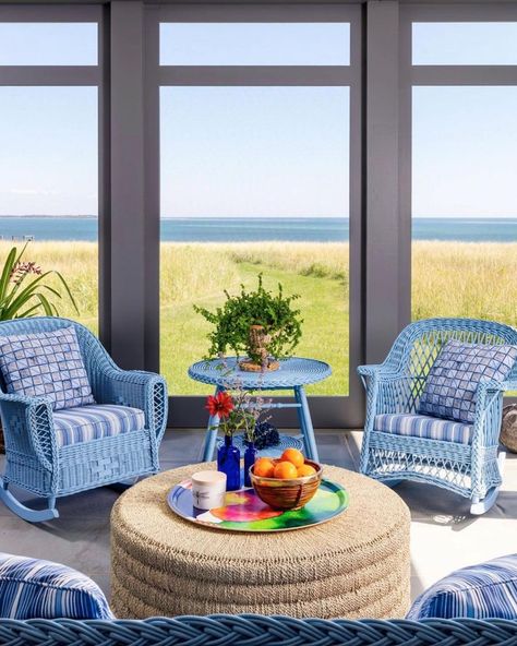 An Elegant Mix of Blue & White by Peter Fasano Ltd Chairs dressed in 'Pasha', walls covered in 'Persia' wallpaper. Design by @mcnellinteriors 📷 Julia Dags Step up to this @whitneysturgeinteriors designed bar with 'Kinomi' wallcovering Summer Ready porch by @scottsandersllc with performance 'Indian Gameboard' and 'Camden Stripe' 📷 sargentphoto Peter Fasano, Wallpaper Design, Summer Ready, Bar Design, Step Up, Wall Coverings, Porch, Blue White, Blue And White