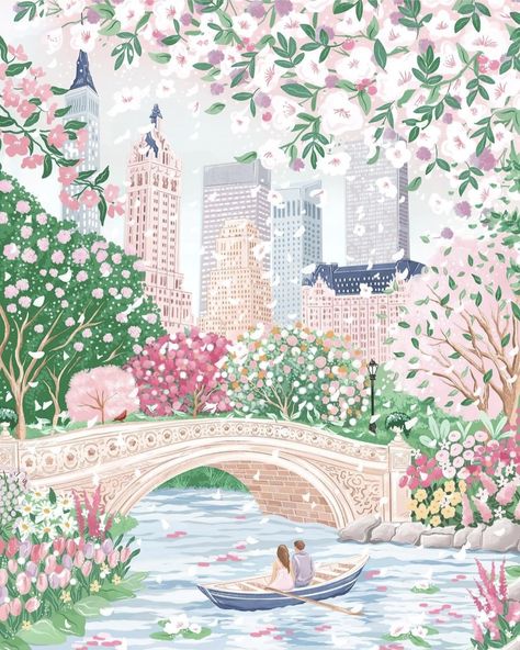 @simply_katy Central park Happy Sunday Everyone, Spring Wallpaper, Phone Wallpaper Patterns, Tell A Story, Art Wallpaper Iphone, Lush Greenery, Cute Wallpaper Backgrounds, Cellphone Wallpaper, Cherry Blossoms