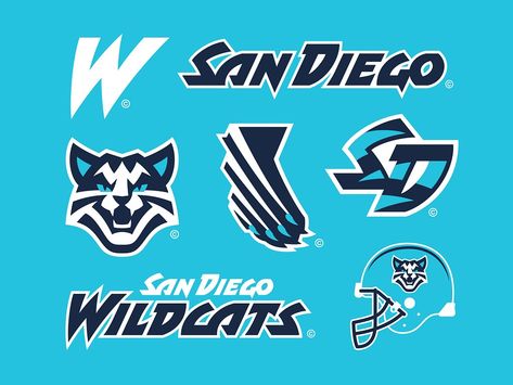 08/32 – San Diego Wildcats by Zilligen Design Studio on Dribbble Sports Branding, Nfl Fantasy, Wildcats Logo, Sports Decals, Sports Logo Design, Esports Logo, Sport Poster Design, Sports Team Logos, Logo Redesign