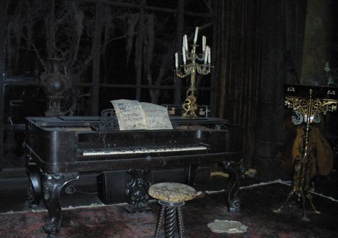 Music Room - Haunted Mansion Flash Pictures, Haunted Mansion Ride, Victorian Vampire, Victorian Aesthetic, Catty Noir, Disney Haunted Mansion, Armadura Medieval, Victorian Goth, Art Ancien