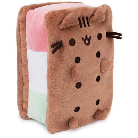 Pusheen Stuffed Animal, Pusheen Collection, Green Ice Cream, Pusheen Plush, Neapolitan Ice Cream, Cute Squishies, Pusheen Cat, Cream Sandwich, Kawaii Plush