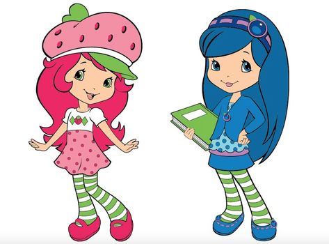 Strawberry Shortcake and Blueberry Muffin Strawberry Shortcake And Blueberry Muffin, Strawberry Shortcake And Blueberry, Blueberry Muffin Costume, Blueberry Muffin Strawberry Shortcake, Muffin Cartoon, Strawberry Shortcake Blueberry, Strawberry Shortcake Halloween Costume, Strawberry Shortcake Pictures, Pink Halloween Costumes