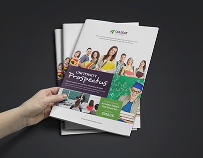 College Prospectus, School Prospectus, Project School, Elegant Template, Cover Templates, Business Promotion, Behance Project, Cover Template, School College