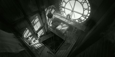 Environmental Art. The Clocktower Thief Game, Blue Court, Interior Concept Art, Props Art, Best Water Bottle, Best Water, Clock Tower, Environment Concept Art, Story Inspiration