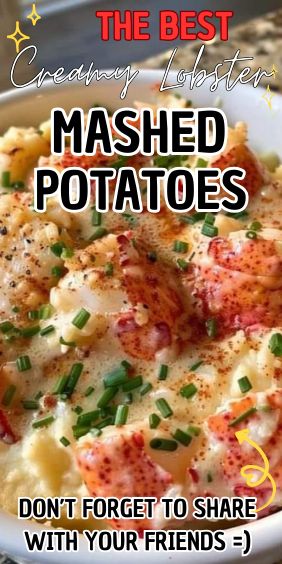 Creamy Lobster Mashed Potatoes Lobster Mashed Potatoes Recipe, Lobster Mashed Potatoes, Buttery Mashed Potatoes, Lobster Ravioli, Best Mashed Potatoes, Lobster Meat, Cubed Potatoes, The Lobster, Grilled Vegetables