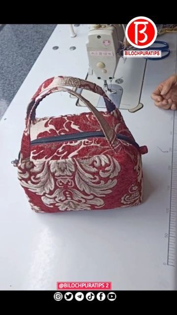 Zippered Tote Bag Tutorial, Purse Sewing Patterns, Tote Bag Tutorial, Costura Fashion, Instagram Tutorial, Sewing Purses, Follow My Page, Diy Crafts For Kids Easy, Beauty Case