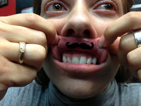 Mustache tattoo I did on a girls lip! Mustache Tattoo On Finger, Moustache Tattoo, Lip Tattoo Ideas, Mustache Tattoo, Girls Lip, Mouth Tattoo, Machine Tattoo, Lip Tattoos, Piercing Tattoo