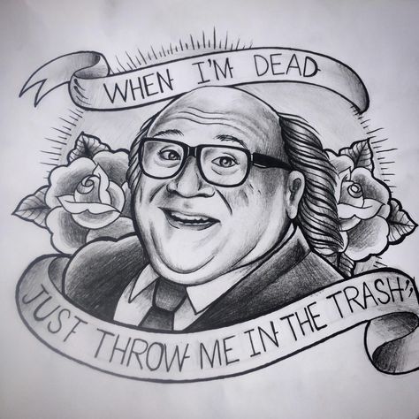 https://www.reddit.com/r/IASIP/comments/93u5q8/lost_this_sketch_months_ago_found_it_today_a/?utm_source=reddit-android When I'm dead, just throw me in the trash Danny Devito Tattoo It's Always Sunny In Philadelphia Danny Devito Tattoo, Its Always Sunny In Philadelphia Tattoo, Iasip Tattoo, Always Sunny In Philadelphia Tattoo, Star Wars Origami, Embroidery Pictures, Philadelphia Art, Always Sunny In Philadelphia, Character Artwork