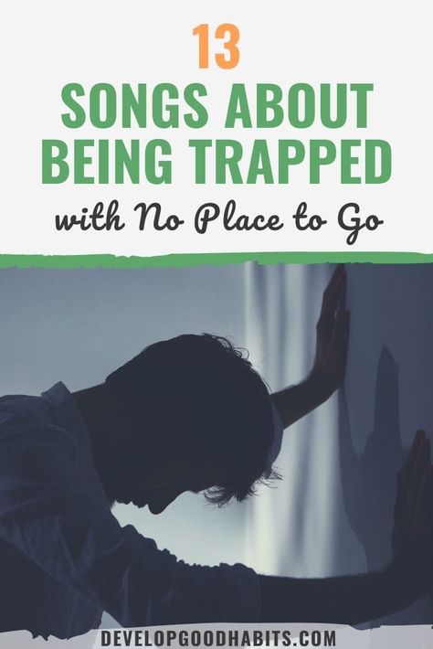 If you feel trapped (in a relationship, job or life in general) These inspiring songs about being trapped will give you some much needed inspiration. Check out this inspiring "trapped" playlist and grab the Spotify playlist if you like it. #playlist #songlist #songs Trapped In A Relationship, Emotion Quotes, Empowering Songs, Song Lists, Worst Feeling, Great Songs, Giving Up On Love, Playlist Ideas, Feeling Song