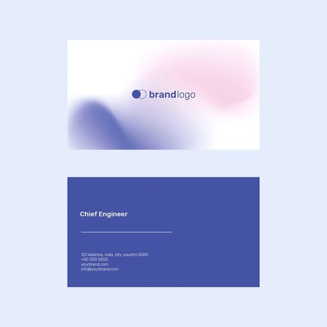 Purple gradient business card vector template | premium image by rawpixel.com / audi Blue Business Card, Business Card Psd, Visiting Card Design, Instagram Template Design, Gradient Design, Modern Business Cards, Visiting Cards, Instagram Business, Business Card Template