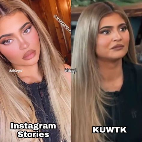 bebê angel 🔱 | Kylie jenner plastic surgery, Celebrity plastic surgery, Kylie jenner selfies Kylie Jenner Reality Vs Instagram, Instagram Vs Real Life Celebrities, Kylie Jenner Plastic Surgery, Face Plastic Surgery, Botox Lips, Instagram Vs Real Life, Celebs Without Makeup, Kylie Jenner Instagram, Face Art Makeup