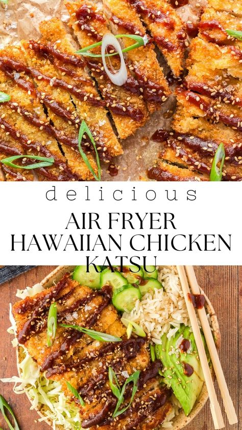 This Hawaiian Katsu recipe features crispy, golden brown chicken served with a savory and tangy homemade katsu sauce. Hawaiian Chicken Katsu, Katsu Chicken Curry, Salted Caramel Cookies Recipe, Katsu Sauce, Katsu Chicken, Chicken Katsu Recipes, Hawaiian Plate Lunch, Katsu Recipes, Parmesan Truffle Fries