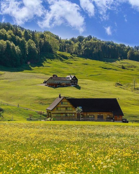 Swiss House, House Landscape, Cottage Style, Nature Beauty, Beautiful Nature, Switzerland, Beautiful Homes, Beautiful Places, Cottage