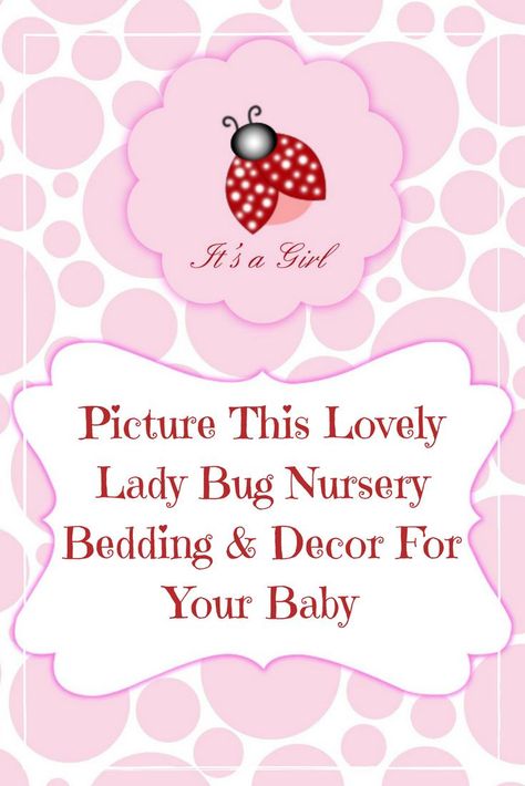 Lady Bug Nursery Bedding; Cute as a bug ~ a ladybug that is!  Lady bug nursery bedding and decor ideas treat your baby to sweet dreams of flight on tiny ladybug wings. Bug Nursery, Ladybug Nursery, Ladybug Wings, A Ladybug, Bedding Decor, Cool Gifts For Kids, Affordable Home Decor, Nursery Bedding, Picture This