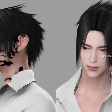 Obsidian Sims, Sasuke Hair, Sims 4 Anime, Spiky Hair, Sims4 Cc, Cc Sims, Ts4 Cc, Sims 4 Cc Finds, Cc Finds