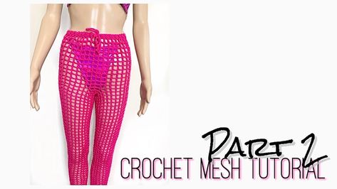 Skinny crochet mesh pants. Tutorial is available on youtube! Crochet Mesh Pants, Pants Crochet, Pants Tutorial, Mesh Pants, Yarn Bee, Crochet Cover Up, Crochet Tutorials, Pants Pattern, Diy Crochet