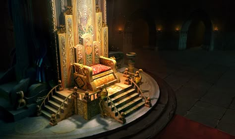 Fantasy Country, Japanese Emperor, Revelation 4, Fantasy Furniture, Luxury Furniture Living Room, Throne Chair, Throne Room, Landscape Concept, Alien Concept Art