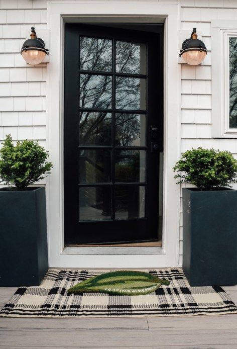 Our New Back Door and Wayfair Sale - Nesting With Grace | Some of my favorite exterior entry and porch door mats, lighting, plants, and more! #entryway #porch #spring Back Door Ideas, Temporary Door, Porte In Ferro, Sliding Screen Doors, Nesting With Grace, Eclectic Cottage, Farmhouse Front Door, Porch Doors, Painted Front Doors