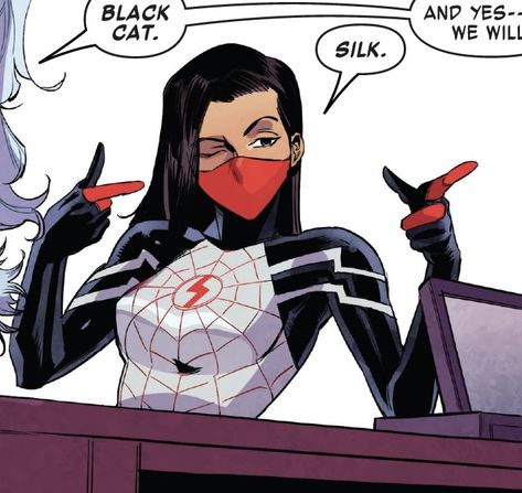 Cindy Moon Silk, Silk Cindy Moon, Silk Spiderman, Cindy Moon, Black Cat Comics, Spider People, Spiderman Characters, Silk Marvel, Spider Silk