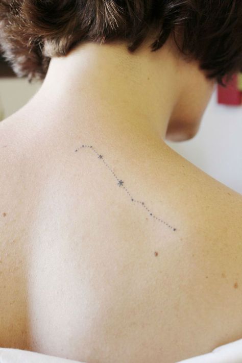 38 Mysterious Constellation Tattoo Design Ideas                              … Salon Tattoo, Aquarius Constellation Tattoo, Homemade Tattoos, Libra Constellation, Aquarius Tattoo, Petit Tattoo, Hand Poked Tattoo, Constellation Tattoos, Poke Tattoo