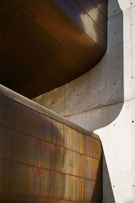 image Copper In Architecture, Furniture Sculpture, Denmark House, Concrete House Design, Architectural Lighting Design, Urban Housing, Concrete Architecture, Interior Design Process, Eco Architecture