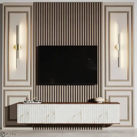 Tv Feature Wall Wallpaper, Living Room Paneling Walls Tv, Wood Wall Tv Mount, Trim Around Tv Wall, Diy Wood Paneling Wall, Wall Decor For Sides Of Tv, Behind Tv Accent Wall Living Room, Wall Paneling Tv Wall Ideas, Wall Paneling Behind Tv