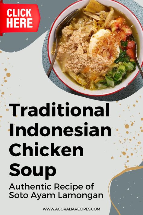 Indulge in the unique flavors of "Soto Ayam Lamongan," a delightful twist on Indonesian chicken soup from East Java! 🍲🌶️ Packed with umami, thanks to the special "Koya" powder exclusive to this variant, every spoonful is a burst of warmth and flavor. It's simple to prepare and perfect for a comforting meal. Whether under the weather or simply in need of a relaxing treat, this revitalizing soup is sure to bring a smile to your face. 😊✨ #SotoAyamLamongan #IndonesianComfortFood #UmamiDelight Soto Ayam Recipe, Indonesian Chicken, Vermicelli Pasta, Indonesian Recipes, Indonesian Cuisine, Under The Weather, Global Cuisine, East Java, Chicken Spices