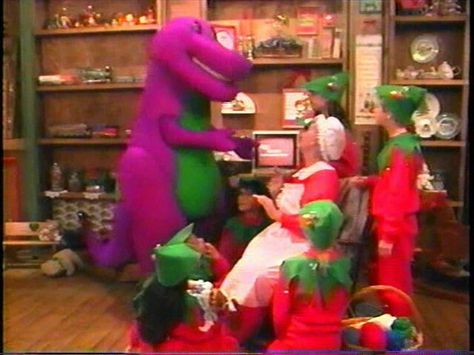 Barney Waiting for Santa Barney Christmas, Country Time Lemonade, Santa's Nice List, Cleaning Stuff, Barney & Friends, The Wiggles, Night Before Christmas, What Is Christmas, 90s Childhood