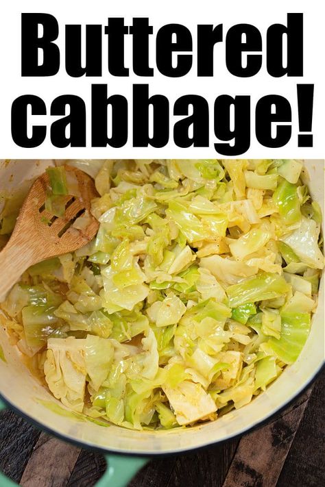 Cooked Cabbage Recipes, Recipe For Cabbage, Cabbage Steaks Recipe, Easy Cabbage Recipes, Fried Cabbage Recipes, Cabbage Recipes Healthy, Buttered Cabbage, Cabbage Steaks, Sauteed Cabbage