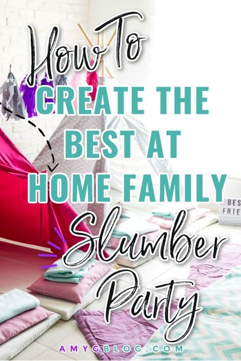 Check out all the different ways you can have a family slumber party with things that you already have at home! #familytime #slumberparty #athomeactivities Girls Slumber Party, Slumber Party Games, Screen Free Activities, Better Parent, Air Mattress, Little Family, We Did It, Slumber Party, Family Night