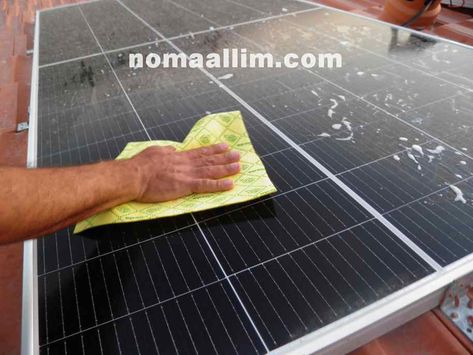 solar panel cleaning When To Clean, Diy Solar Panel, Pv Panels, Solar Pv, Diy Solar, Solar Panels, A Table, Solar, Lighting