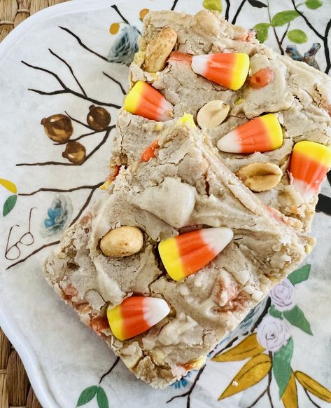 Candy Corn & Peanut Blondies – Coconut & Lime Peanut Blondies, Vacation Snacks, Peanut Bars, Harvest Corn, Gourmet Candy, Fall Snacks, Blondie Brownies, Bulk Candy, Roasted Peanuts