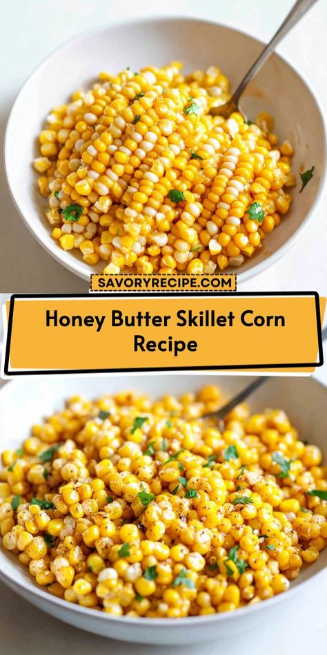 Looking for the perfect side to elevate your steak dinner? This Honey Butter Skillet Corn Recipe adds a sweet and savory touch that complements any grilled meat beautifully. Save this recipe to enjoy a delicious, crowd-pleasing side dish for your next steak night! Honey Butter Skillet Corn, Easy Honey Butter, Steak Sides, Steak Night, Skillet Corn, Savory Recipe, Buttered Corn, Corn Recipe, Cheese Tasting