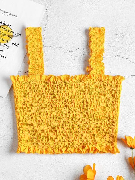 Crop Top Designs, Denim Jacket Fashion, Yellow Bee, Color Block Sweatshirt, Cute Tank Tops, Crop Tank Top, Collar Pattern, Fashion Addict, Online Shopping Clothes