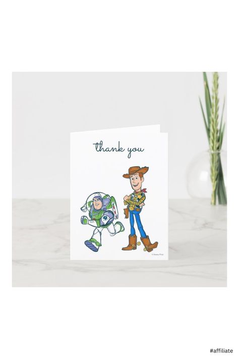 Woody Birthday, Toy Story Movie, Thank You Card Size, Toy Story Birthday Party, 2nd Birthday Invitations, Disney Birthday, Toy Story Birthday, Pixar Toys, To Infinity And Beyond