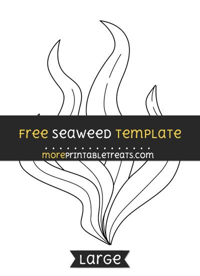 Free Seaweed Template - Large Seaweed Bulletin Board, How To Make Seaweed Decorations, Seaweed Template Free Printable, Seaweed Template, Seaweed Stencil, Seaweed Pattern, Ocean Plants, Underwater Plants, Freezer Paper Stenciling