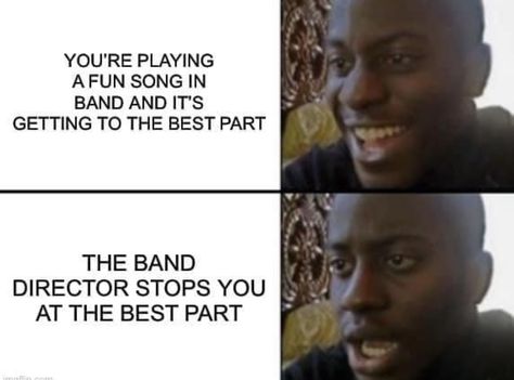 Marching Band Percussion Jokes, Flute Humor, Band Kids Humor, Band Memes Funny, Funny Band Jokes, Band Puns, Orchestra Humor, Funny Band Pictures, Musician Jokes