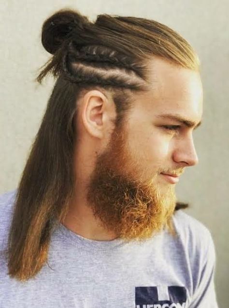 Viking Hairstyles Men Medium Hair, Mens Braided Hairstyles White, Half Up Half Down Men Hairstyles, Men Long Hairstyles Wedding, Concert Braids, Male Viking Braids, Viking Hair Men, Long Hair Braided Hairstyles, Viking Haircut