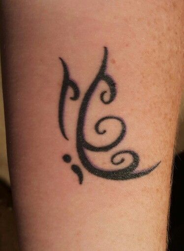 My semi-colon butterfly tattoo (with a hint of purple). On the inside of my forearm.  My story isn't over yet. Tattoo Ideas Small Female, Semi Colon Butterfly, Colon Tattoos, Tattoo Butterflies, Trendy Tattoo Ideas, Colon Tattoo, Female Products, Semicolon Project, Small Products