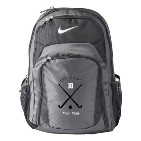 Field Hockey -  School or Team Grey Nike Backpack Field Hockey Bag, Hockey Bag, Nike Backpack, Womens Lacrosse, Weight Of The World, Basketball Camp, Basketball Drills, Back To School Backpacks, Bicycle Women