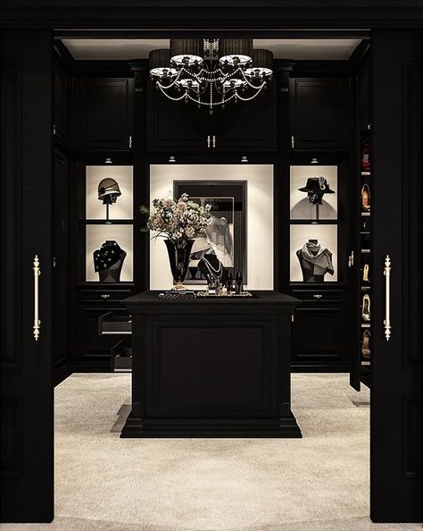 Luxury Closets Design, Black And White Interior, W Hotel, Dream Apartment, Closet Design, White Photo, Dream House Decor, Modern Retro, Dream Home Design