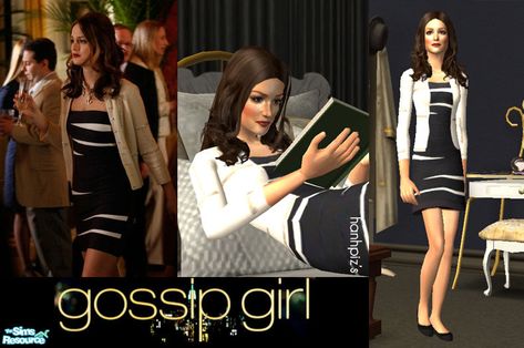 hanhpiz's Gossip Girl Blair Waldorf Strapless Dress for Teen Gossip Girl Blair Waldorf, Gossip Girl Blair, Blair Waldorf, Sims 4 Cc, The Sims Resource, Sims Resource, Sims 2, Dresses For Teens, Sims Cc