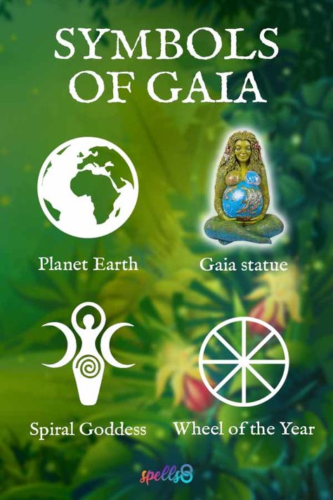 Gaia: Goddess Symbols, Correspondences, Myth & Offerings – Spells8 Goddess Gaia Symbol, Gaia Goddess Of Earth, Gaia Art Goddesses, Offerings To Gaia, Gaia Goddess Offerings, Offerings For Gaia, Gaia Tattoo Symbol, Gaia Worship, Gaia Offering