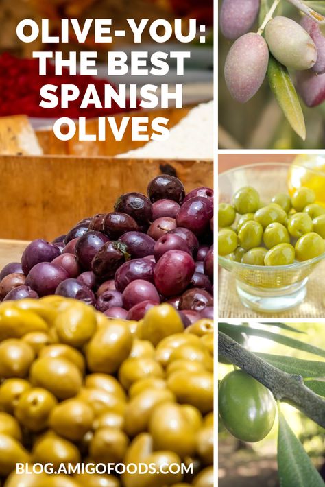 Not all olives are equal when it comes to eating them or making oil from them. In fact, there are more than 200 varieties of olives grown in Spain. And each variety has its own unique flavor and aroma. What you need is this quick guide on the best Spanish olives. Spanish Olives Recipes, Spanish Tapas Ideas, Chorizo Queso, Tapas Ideas, Spanish Breakfast, Spanish Tapas Recipes, Spanish Food Recipes, Types Of Olives, Wine History