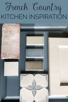 Adventures at the French Blue Cottage: Kitchen Demo • French Blue Cottage Blue Cottage Kitchen, French Country Kitchen Colors, French Country Tile, Country Kitchen Colors, French Blue Paint, Country Kitchen Inspiration, French Country Color Palette, Blue French Country, Blue Kitchen Walls