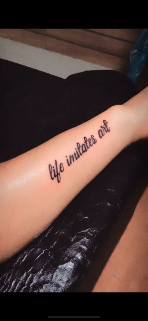 Life Imitates Art Tattoo, Life Imitates Art, Ideas Style, Home Ideas, Tattoo Quotes, Tatting, Art Tattoo, Style Inspiration, Tattoos